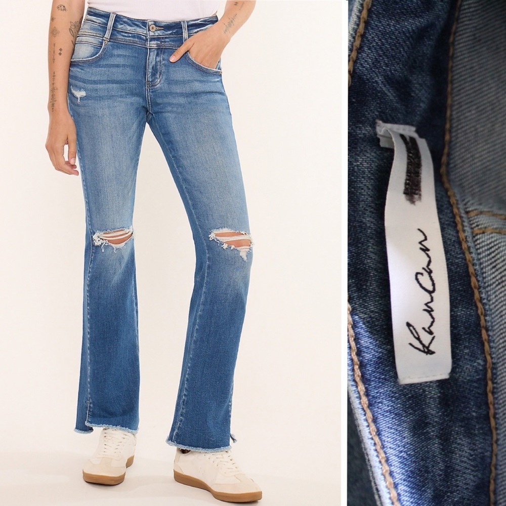 KanCan NWOT Mid Rise Twisted Seam Bootcut Jeans 27 4